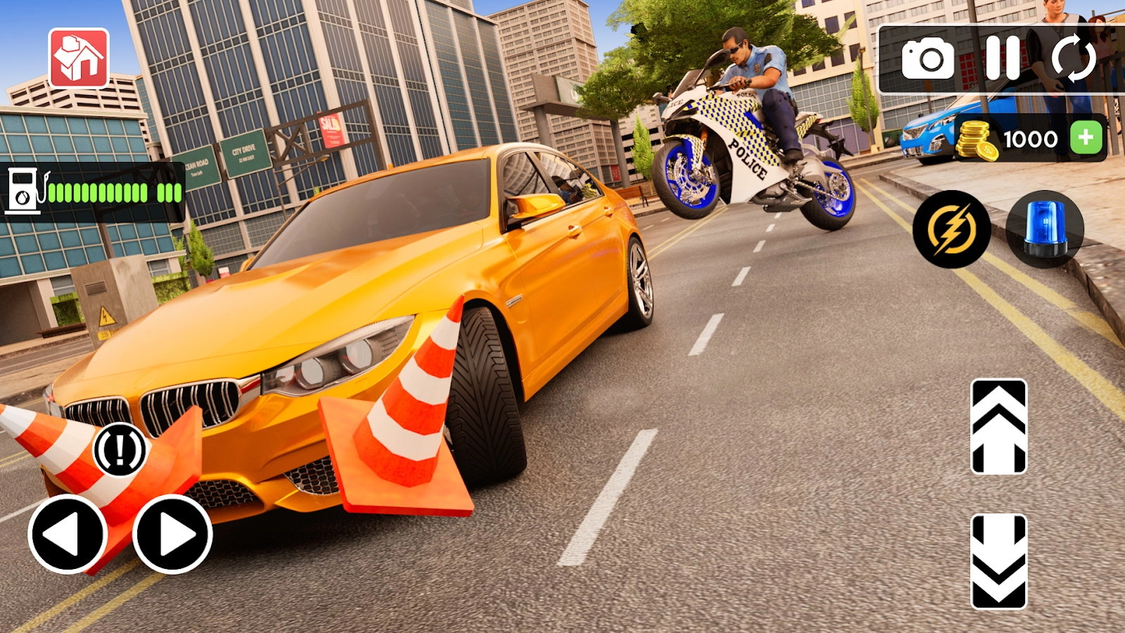 警察驾驶摩托车(Police MotorBike Race Simulator 3D)