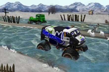 雪地奔驰卡车(Monster Truck Snow Stunt Racing)