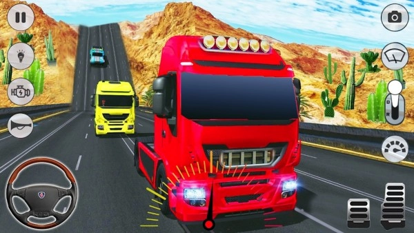 在卡车驾驶中(In Truck Driving Highway Race Si)