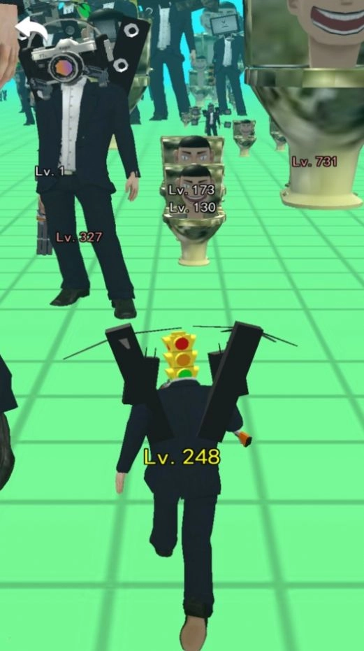 马桶人对战红灯人游戏绿色版