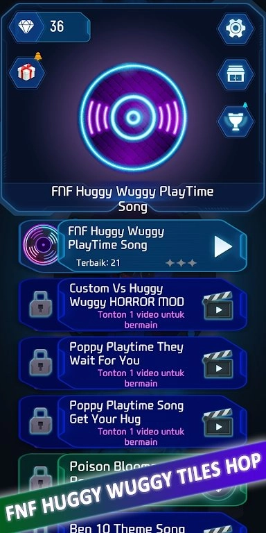 火球瓷砖跳(All FNF Huggy Wuggy Tiles Hop)手机最新版
