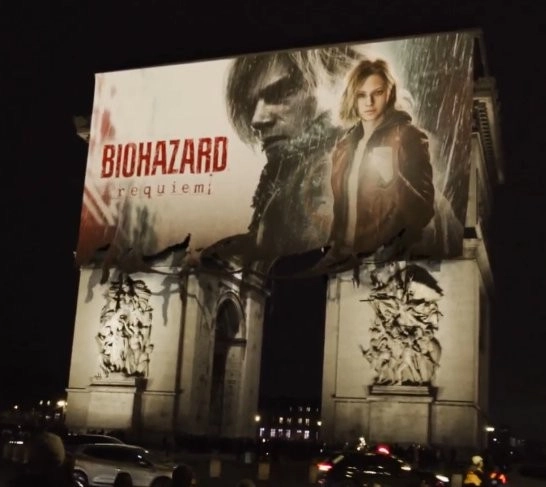 《生化危机：安魂曲》大幅广告现身法国凯旋门 官方否认系AI生成
