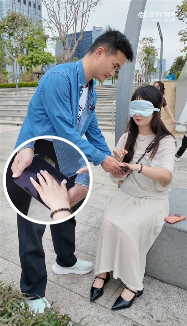 OPPO Find N6路人盲测摸横竖 折痕控制太强了 小姐姐直呼牛X