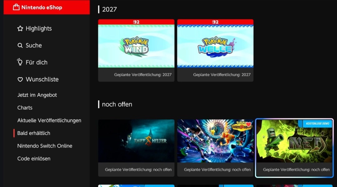 心愿单开启了吗？《宝可梦 风/波》多国eShop页面提前亮相