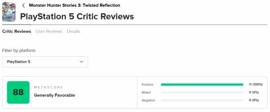 《怪獵物語3》在M站收獲88分平均分：該系列的突破性進步堪稱業(yè)界一流
