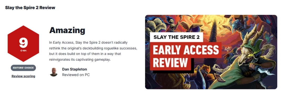 《杀戮尖塔2》获IGN9分好评！它在原作基础上实现了超越，真正做到了青出于蓝胜于蓝