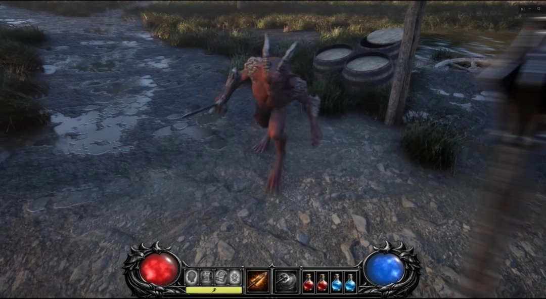 质量真的很高！是博主借助虚幻引擎重新制作的第一人称版本《暗黑破坏神2》