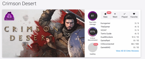 OC站为《红色沙漠》打出81分：虽有宏大野心但自带原生缺陷