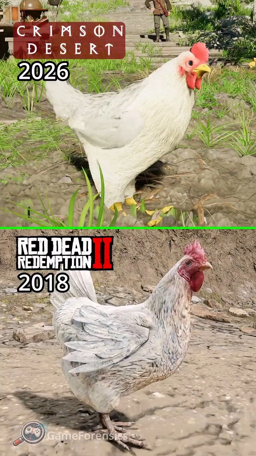 R星又赢麻了！《红色沙漠》和《荒野大镖客2》小鸡细节大比拼