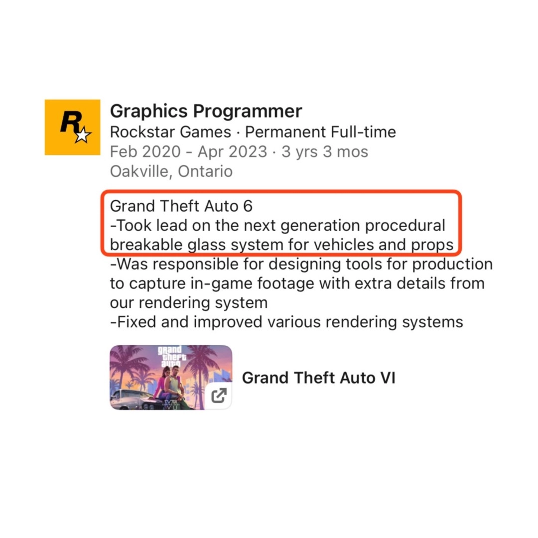 细节狂魔又放大招 《GTA6》连玻璃都采用&ldquo;实时破碎&rdquo;技术