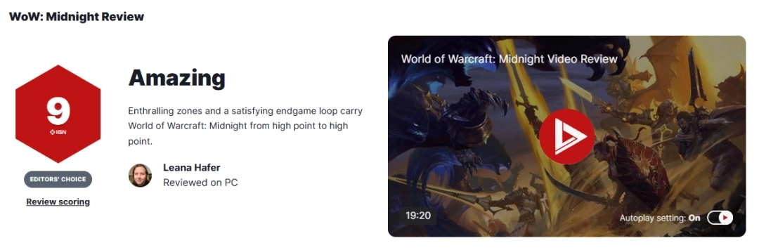 IGN为《魔兽世界：至暗之夜》打出9分好评，这款经典游戏或将迎来第二个黄金时代！