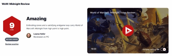 IGN为《魔兽世界》新资料片打出9分：高潮迭起，WoW开启第二春！