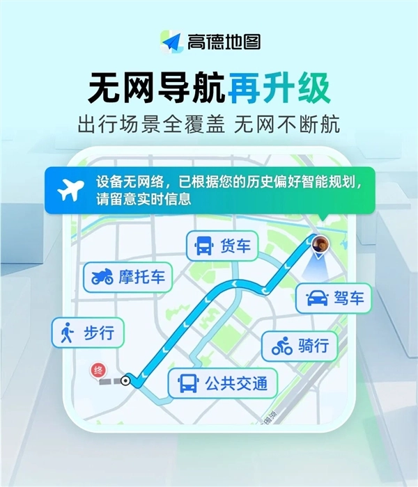 仅占几MB空间！高德无网导航推出重磅更新：全场景覆盖 断网不影响导航