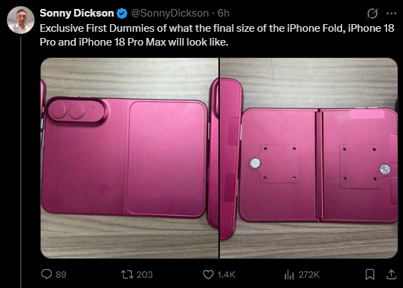 抢先目睹iPhone 18 Pro系列机模！灵动岛变纤薄 拍照键依然存在