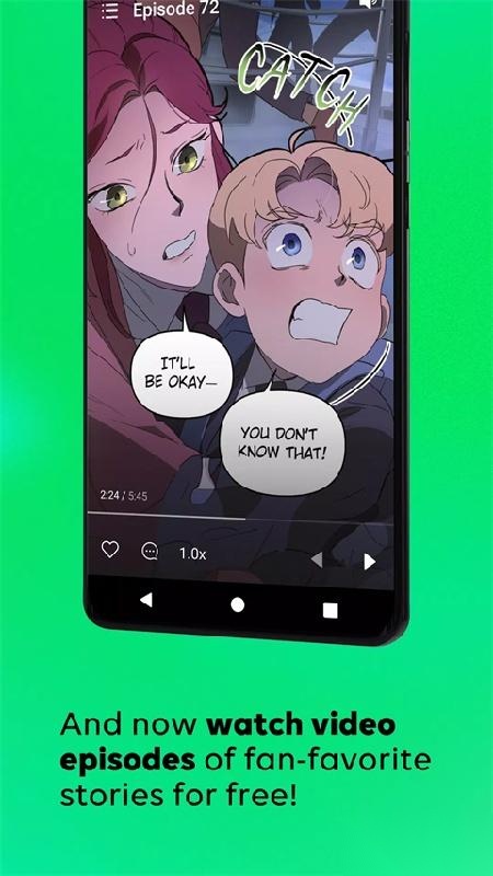 Naver Webtoon阅读界面布局展示