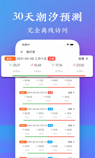 潮汐表实时查询截图2