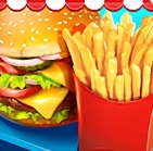 街头食品摊烹饪