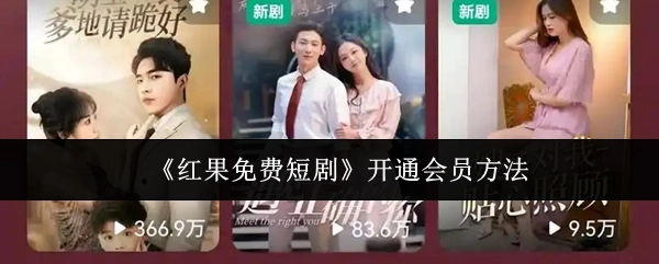 了解《红果免费短剧》会员开通方式