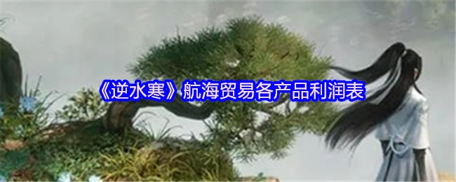 《逆水寒》航海贸易各类产品利润详情表