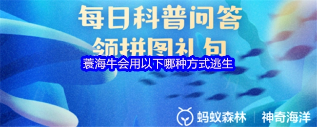 蓑海牛会通过何种方式进行逃生呢？