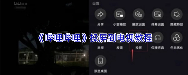 哔哩哔哩投屏到电视的具体教程