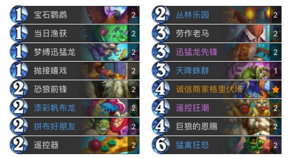 《爐石傳說》天梯新卡組野獸獵卡組代碼分享