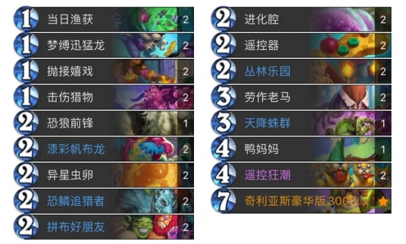 《爐石傳說》天梯新卡組野獸獵卡組代碼分享