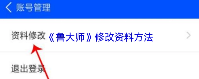 《鲁大师》资料修改的方式