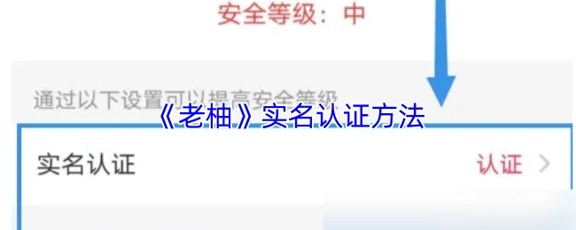 《老柚》實名認證方法