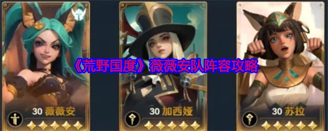 《荒野国度》中薇薇安队的阵容攻略