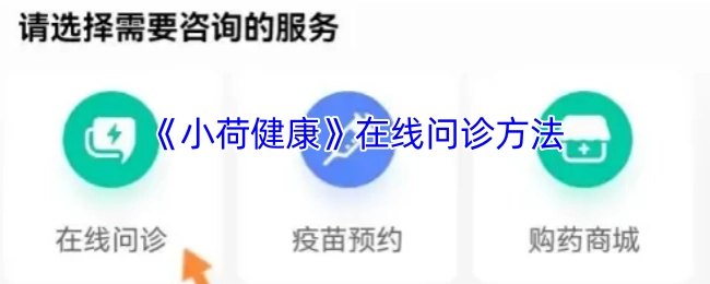 《小荷健康》线上问诊方式