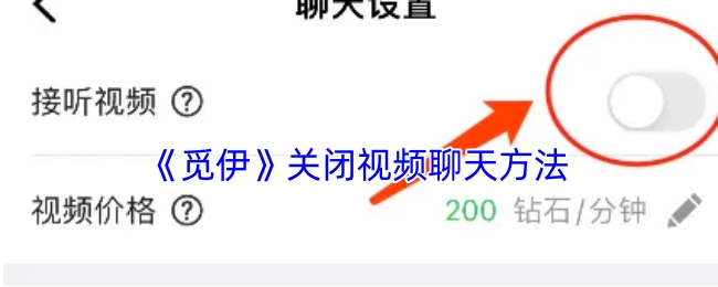 《觅伊》如何关闭视频聊天