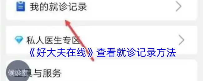 《好大夫在线》就诊记录的查看方法