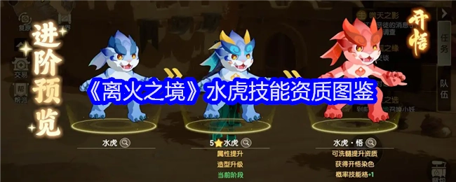 《离火之境》水虎技能资质全解