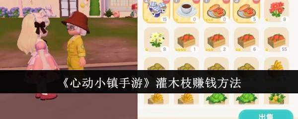 《心动小镇手游》里灌木枝的赚钱途径
