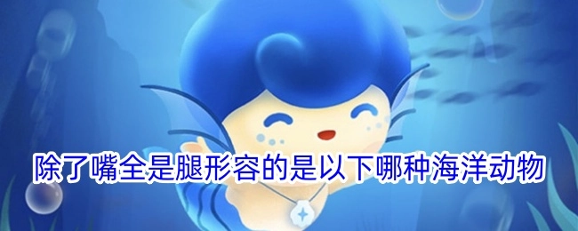 “除了嘴全是腿”描述的是以下哪种海洋动物？