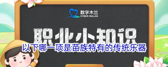 以下哪一个是苗族独有的传统乐器？
