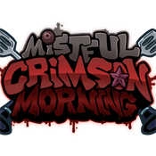 深红模糊的早晨