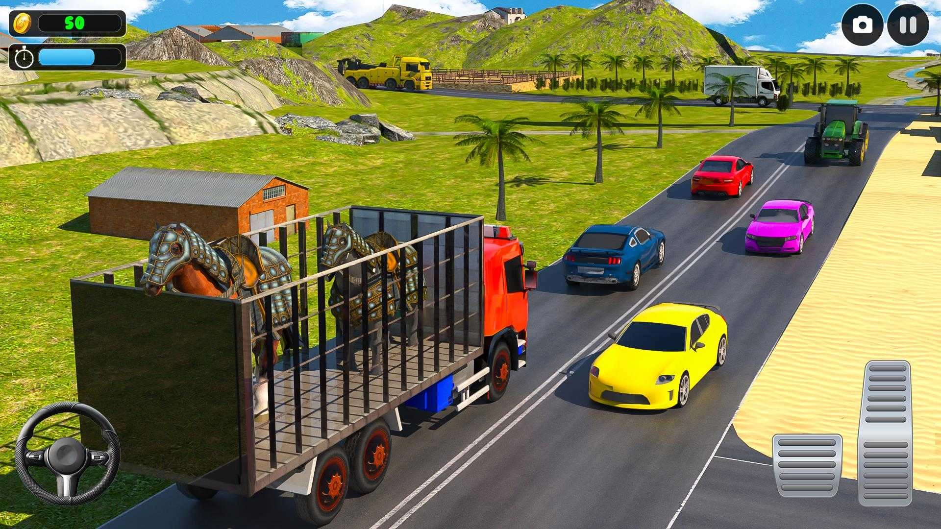 农场动物货运卡车模拟3D（Farm Animal Cargo Truck Sim 3D）截图3