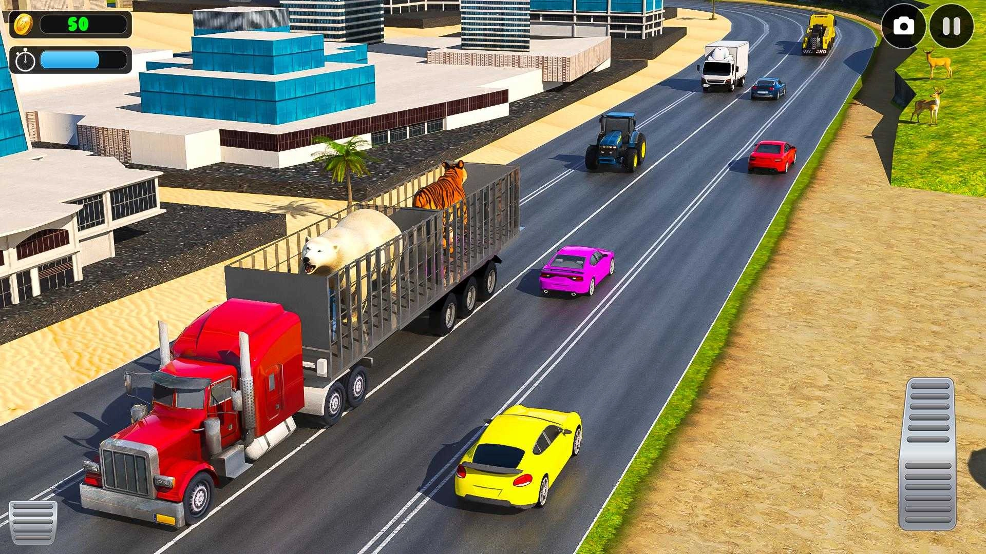 农场动物货运卡车模拟3D（Farm Animal Cargo Truck Sim 3D）截图1