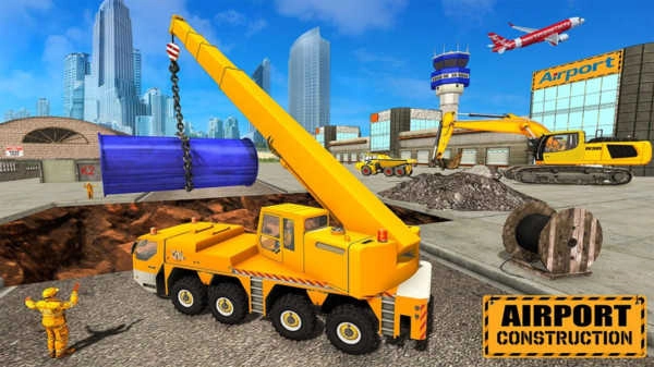 机场施工挖掘机(2)