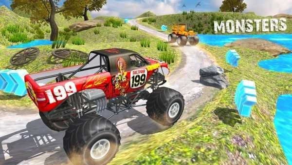 大脚怪越野车(Offroad Monster Truck Derby Game)图1
