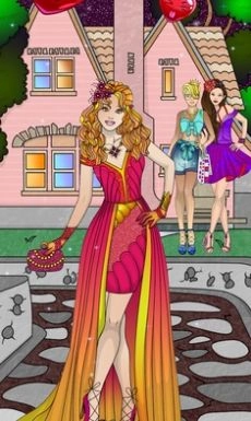 女孩裝扮和涂色書截圖0