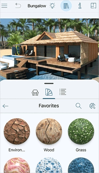 Live Home 3D材料选择