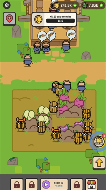 农场战士放置塔防游戏