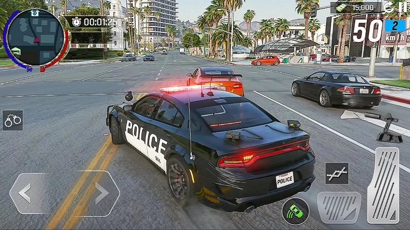 美式警车追捕3d游戏