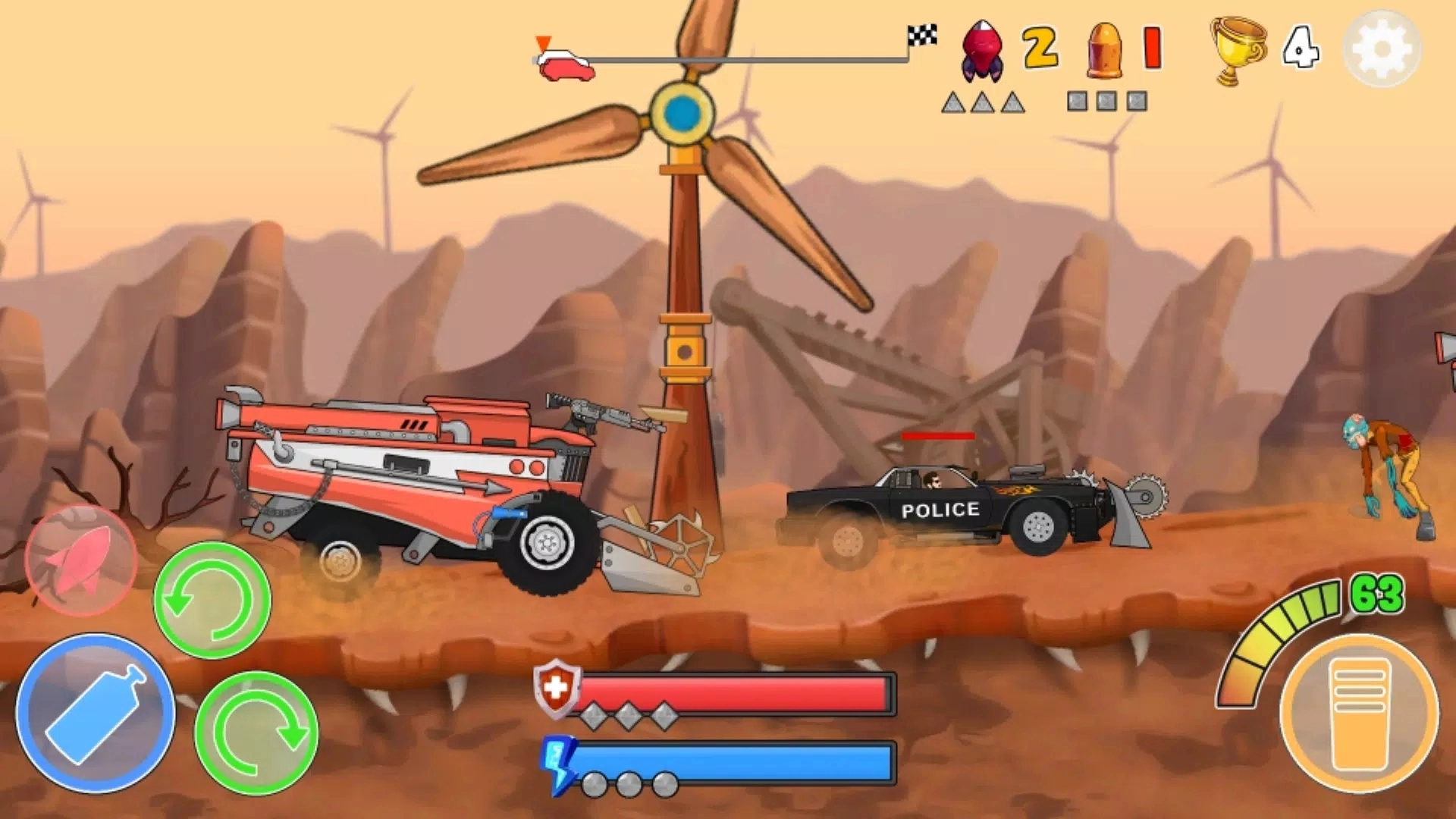 僵尸碰撞赛车游戏图1