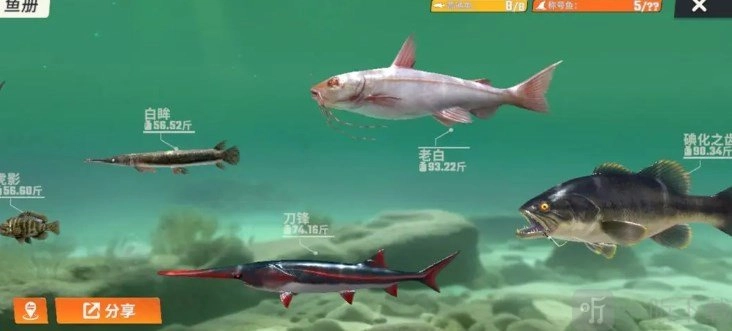 欢乐钓鱼大师之图鉴全集欢乐钓鱼大师鱼类全图鉴