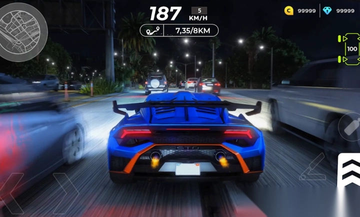 街头赛车夜晚维加斯