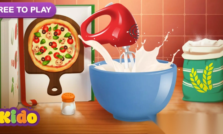 儿童披萨烘焙游戏